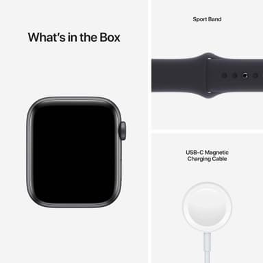 Apple Watch SE 44 mm GPS (Space Gray Alu/Midnight sportband)