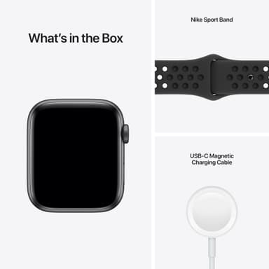 Apple Watch Nike SE 44mm GPS (grey alu/svart sportarmband)