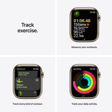 Apple Watch Series 7 45mm eSIM (gold steel/Abyss blue sportband)