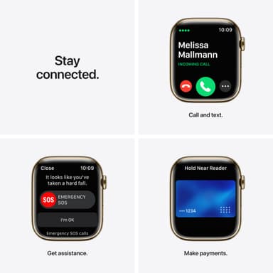 Apple Watch Series 7 45mm eSIM (gold steel/Abyss blue sportband)