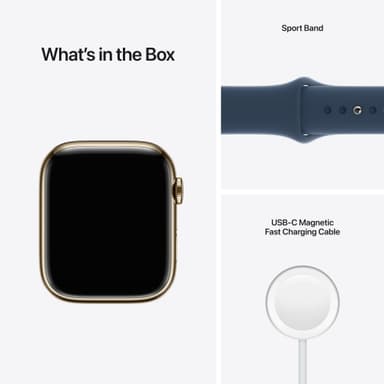 Apple Watch Series 7 45mm eSIM (gold steel/Abyss blue sportband)