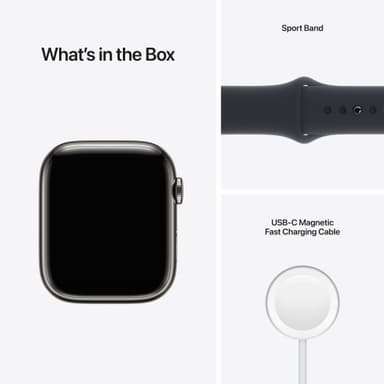Apple Watch Series 7 45mm eSIM (graphite steel/midnight sportband)