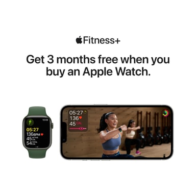 Apple Watch Series 7 45mm eSIM (graphite steel/midnight sportband) -  Elgiganten