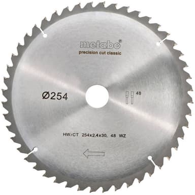 Metabo Metabowerke 628061000 Cirkelsågblad 254 mm 1 st