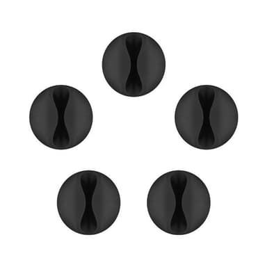 Goobay Kabelhållare Svart 5-pack