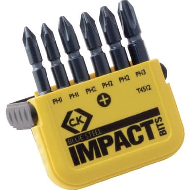 C.K. T4512 Bit-Set 6 delar Stjärnspår Phillips Torsion