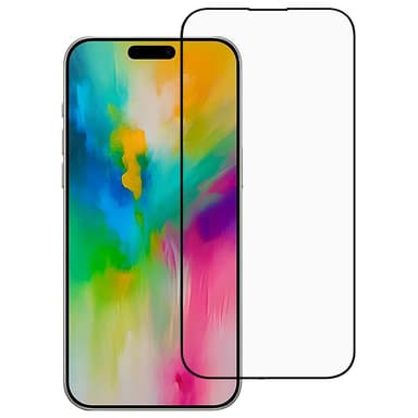 2-PACK SKALO iPhone 16 Pro Max Heltäckande Skärmskydd Härdat Glas - Svart