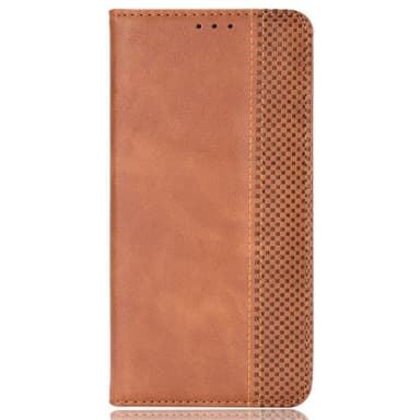 SKALO Motorola Moto E14 4G Embossed Premium Plånboksfodral - Brun