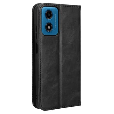 SKALO Motorola Moto E14 4G Embossed Premium Plånboksfodral - Svart