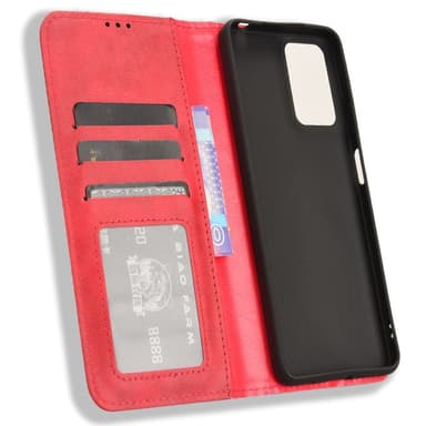 SKALO Motorola Moto E14 4G Embossed Premium Plånboksfodral - Röd