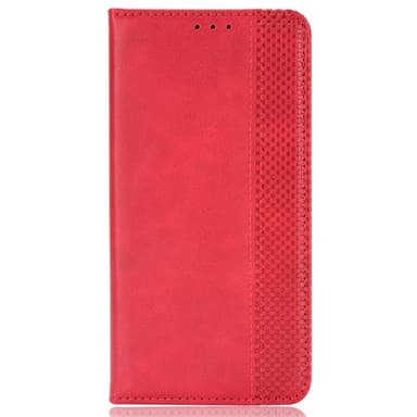 SKALO Motorola Moto E14 4G Embossed Premium Plånboksfodral - Röd