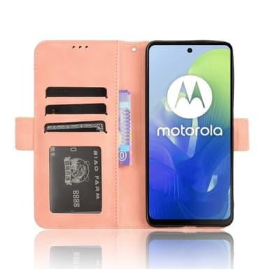SKALO Motorola Moto E14 4G 6-FACK Plånboksfodral - Rosa