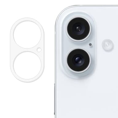 2-PACK SKALO iPhone 16 3D Linsskydd/Kameraskydd Härdat Glas - Transparent