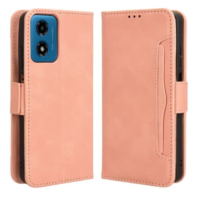SKALO Motorola Moto E14 4G 6-FACK Plånboksfodral - Rosa