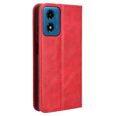 SKALO Motorola Moto E14 4G Embossed Premium Plånboksfodral - Röd