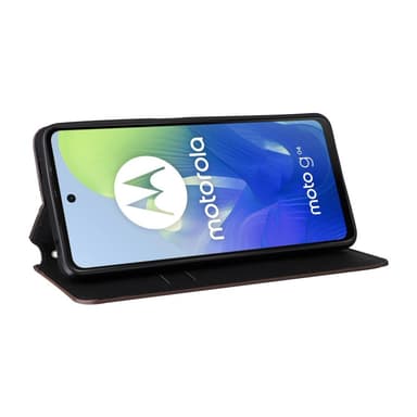 SKALO Motorola Moto E14 4G Embossed Plånboksfodral i PU-Läder - Brun