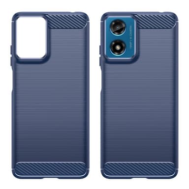 SKALO Motorola Moto E14 4G Armor Carbon Stöttåligt TPU-skal - Blå