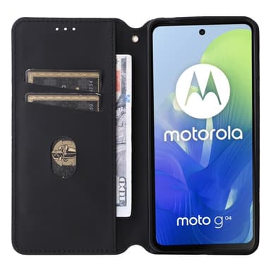 SKALO Motorola Moto E14 4G Embossed Plånboksfodral i PU-Läder - Brun