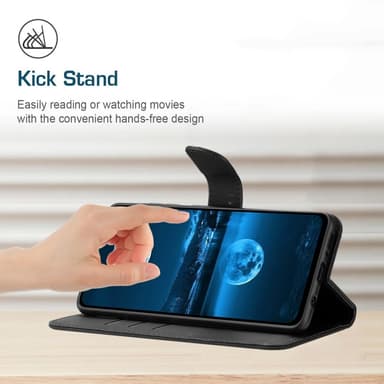 SKALO Motorola Moto E14 4G Embossed Plånboksfodral i PU-Läder - Svart