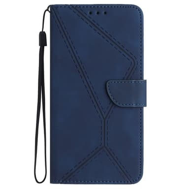 SKALO Motorola Moto E14 4G Embossed Plånboksfodral i PU-Läder - Blå