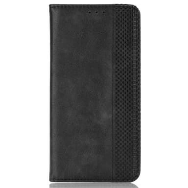 SKALO Motorola Moto E14 4G Embossed Premium Plånboksfodral - Svart