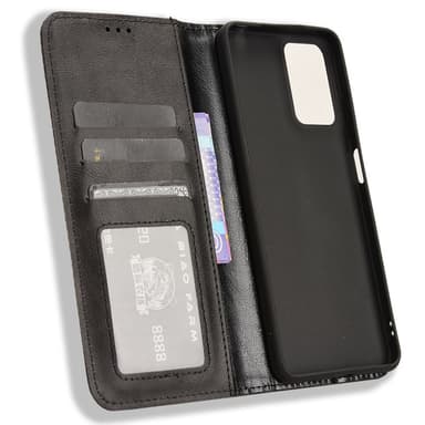 SKALO Motorola Moto E14 4G Embossed Premium Plånboksfodral - Svart