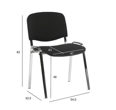 Gäststol ISO svart/krom