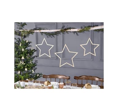 Dekoration Stars Merry Xmas, 3 st