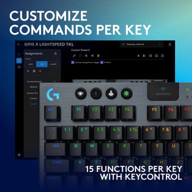 Logitech G915 X Lightspeed TKL Wireless Tactile tangentbord för gaming (svart)