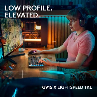 Logitech G915 X Lightspeed TKL Wireless Tactile tangentbord för gaming (svart)