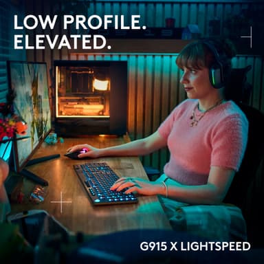 Logitech G915 X Lightspeed Wireless Tactile tangentbord för gaming (svart)