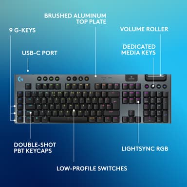 Logitech G915 X Lightspeed Wireless Tactile tangentbord för gaming (svart)