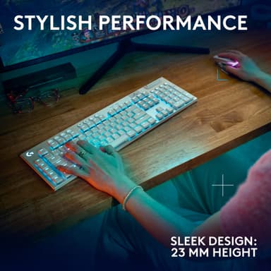 Logitech G915 X Lightspeed Wireless Tactile tangentbord för gaming (vitt)