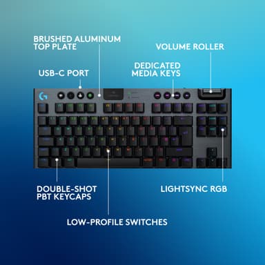 Logitech G915 X Lightspeed TKL Wireless Tactile tangentbord för gaming (svart)