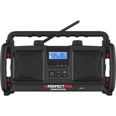 PerfectPro WORKSTATION Byggarbetsradio FM, DAB+
