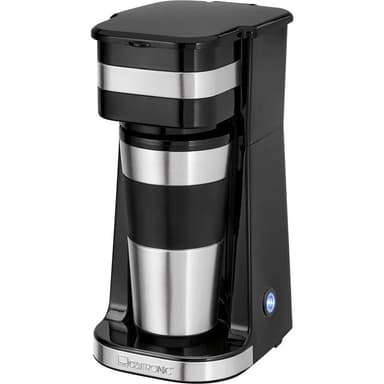 Clatronic KA 3733 Kaffebryggare Rostfritt stål, Svart