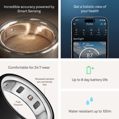 Oura Ring 4 smartring storlek 7 (Black)