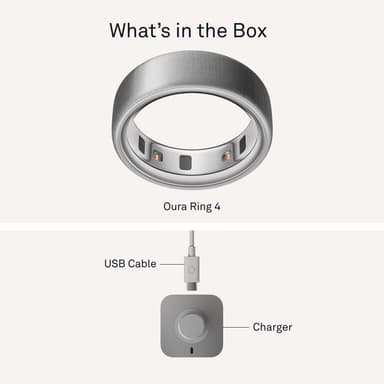 Oura Ring 4 smartring storlek 5 (borstat silver)