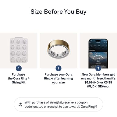 Oura Ring 4 storlekskit