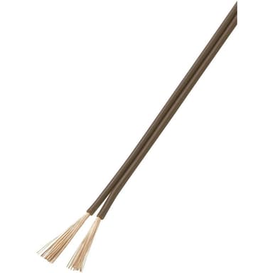 TRU COMPONENTS 93030c510 Flätad kabel 2 x 0.50 mm² Brun