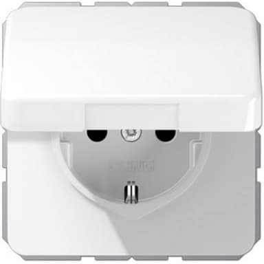 Jung 1x Insats Vägguttag lock Alpinvit CD1520BFKLWW