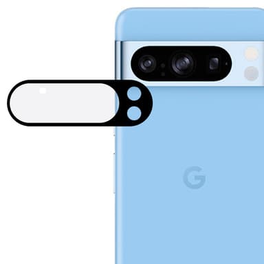 SKALO Google Pixel 9 Pro XL 3D Linsskydd/Kameraskydd Härdat Glas - Svart
