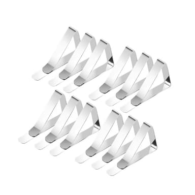 Dukklämmor / dukhållare Silver 12-pack