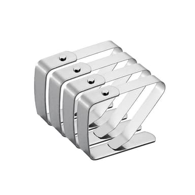12-pack dukklämmor dukhållare för hem, picknick, utomhusfest Silver