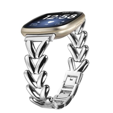 Fitbit Versa 4 klockarmband i rostfritt stål Silver