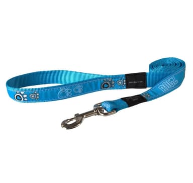Leash Rogz Fancy Dress XL 25mm Armed Response, turkos tassmönster
