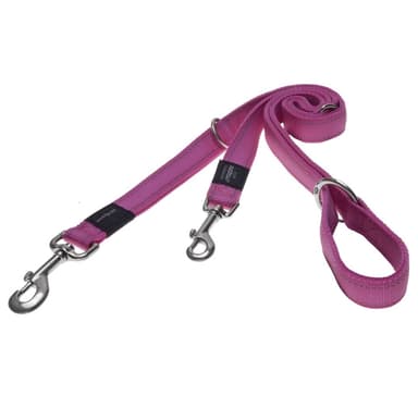 Leash Rogz Utility, stor, 20 mm fläktbälte multifunktionshundsele, rosa reflex