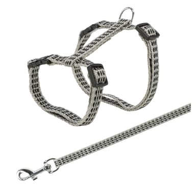 Kattsele med koppel, reflex, nylon, 22–42 cm/10 mm, 1,20 m, Trixie