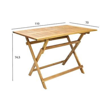 Bord FINLAY 110x70xH74,5cm, akacia