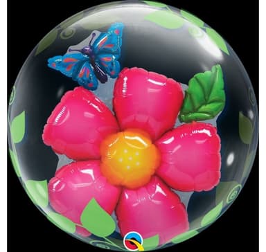 Leaves Flower' Double Bubble Balloon